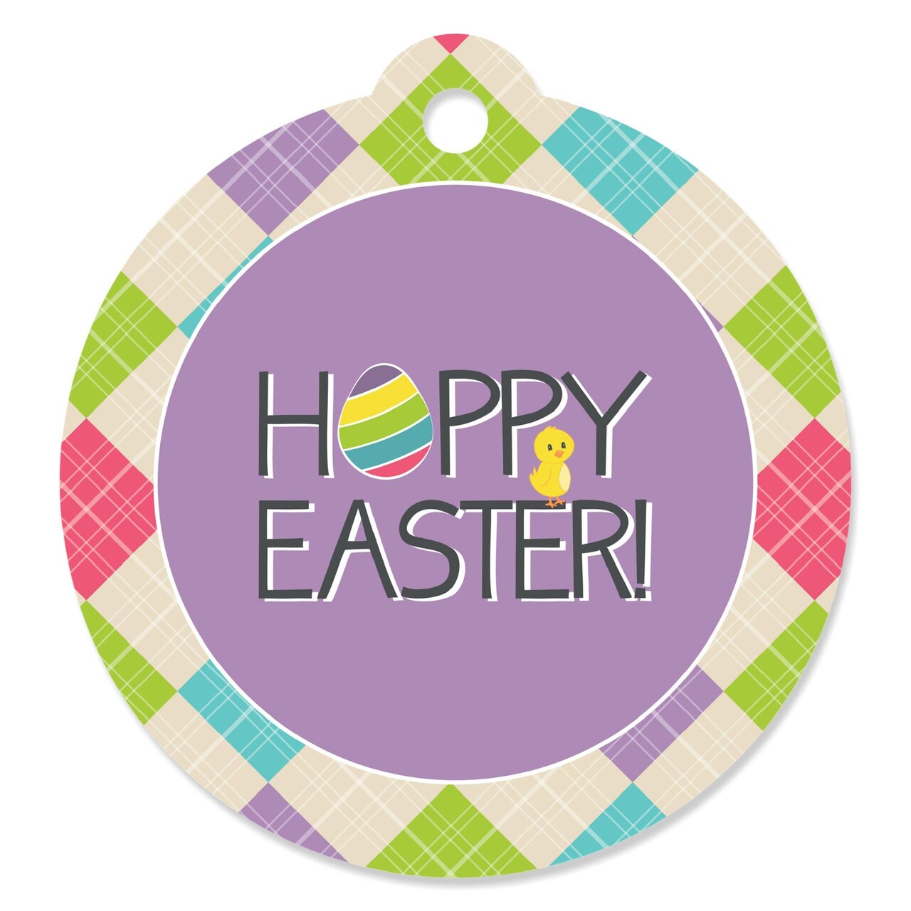 Big Dot of Happiness Hippity Hoppity - Easter Bunny Party Favor Gift Tags (Set of 20)